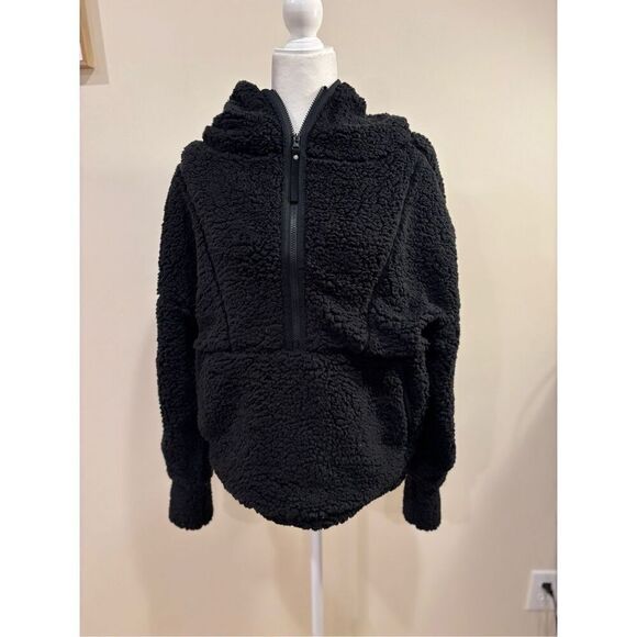 Prana Women's Polar Escape 1/2-Zip Sherpa Pullover Jacket Black Size Medium - Picture 1 of 7